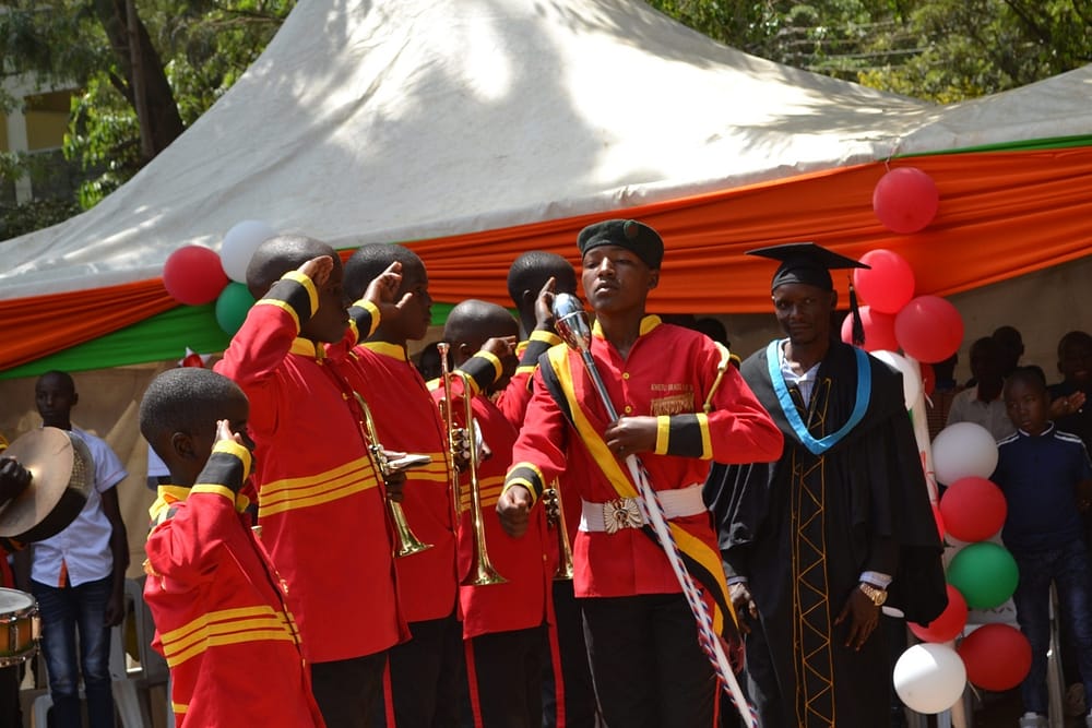 The Kwetu Home of Peace Band shown in action during one of their previous events, demonstrating their talent and commitment to delivering top-notch entertainment to their audience